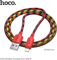 HOCO (6942007650786) X116i USB 2.4A для Lightning , Gradient Red Кабель