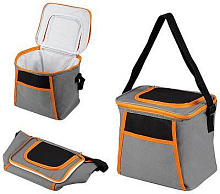 ECOS Термосумка PC2207, 12л, р-р: 26x20x24см, цвет: серо-оранжевый 104569 Термосумка