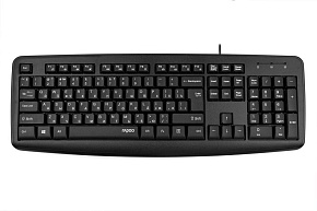 RAPOO NK2600 Black Клавиатура проводная