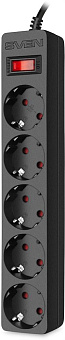 SVEN SF-05E 5,0 м (5 розеток) черный Сетевой фильтр