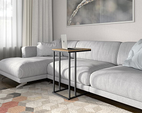 БИТЕЛ Стол Сари 720 Дуб крафт золотой/черный (1 уп.) Стол придиванный