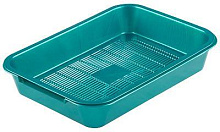 РЫЖИЙ КОТ Лоток с сеткой 36*26*6,5 см., бирюзовый (перламутровый) (106097) РЫЖИЙ КОТ Лоток с сеткой 36*26*6,5 см., бирюзовый (перламутровый) (106097)