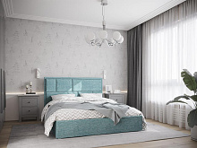 НК-МЕБЕЛЬ MADISON new кровать 1600х2000 Рогожка Мята 72305918 (2 кор.) Кровать интерьерная