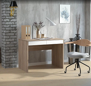 МЕБЕЛЬ-КОМПЛЕКС СП-06 Дуб сонома/Белый РЕ (1 уп.) Стол компьютерный