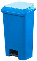 ТАРА.РУ МКТ 60 голубой ПП мусорный полимерный 60л., в комплекте, с педалью, с пакетодерж. (37807)