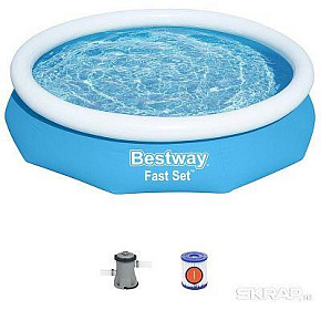 BESTWAY Бассейн надувной 305 х 66 см Bestway 57458 Бассейны