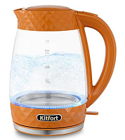 KITFORT KT-6123-4 оранжевый (стекло) Чайник электрический