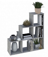 POLINI Стеллаж Polini Home Smart Каскадный 6 секций, бетон Стеллаж