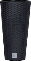 PROSPERPLAST Кашпо RATO TUBUS DRTUS400-S433 антрацит 2пр 35 и 64л Кашпо