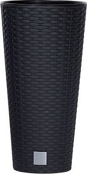 PROSPERPLAST Кашпо RATO TUBUS DRTUS400-S433 антрацит 2пр 35 и 64л Кашпо