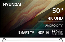HYUNDAI H-LED50BU7009 UHD 4K SMART TV Телевизор LED Hyundai 50" H-LED50BU7009 Smart Android TV Frameless черный/4K Ultra HD/60Hz/DVB-T MEM