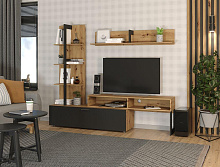 НК-МЕБЕЛЬ JUNO гостиная Дуб Артизан/Черный 71296595 (2 кор.) Гостиная