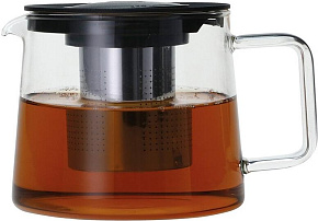 MALLONY Чайник заварочный Skandi, объем 600 мл, из боросиликатного стекла, с прямоугольной ручкой (910124) Чайники заварочные