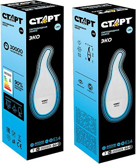 СТАРТ (17269) LEDFlameE14 7W 40 WS 10/101 черный Лампа светодиодная