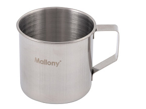 MALLONY Кружка FONTE, объем 250 мл, из нержавеющей стали с загнутыми краями, размер 7*7 см (003062) Кружка