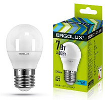 ERGOLUX (12145) LED-G45-7W-E27-4K Лампа светодиодная