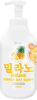 GRASS 125465 MILANA пенка с экстрактом ананаса и молочными протеинами (750мл) Гель для душа GRASS 125465 MILANA пенка с экстрактом ананаса и молочными
