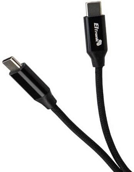 ELTRONIC Кабель Type-C to Type-C 1.0м ( 1-30) 3.0A/60W TPE оплетка (черный) в пакете