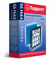 TOPPERR 1191 FPH 95 Комплект фильтров для пылесосов Philips FC9569/01,FC9570/01,FC 9571/01,FC 9573/01,FC9 Комплект фильтров