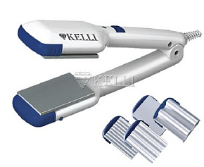 KELLI KL-1204 (щипцы-гофре) бел.с голубым Прибор для укладки волос