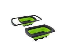 MALLONY Дуршлаг на раковину FRUTTI 60 (38,5) * 25*12 см (складной, выдвижн. ручки) (007352) Дуршлаг