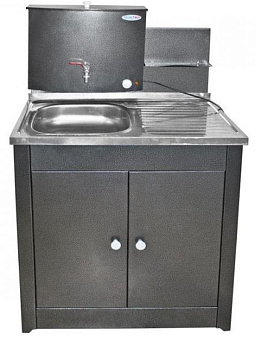 АКВАТЕКС ДУЭТ (бак антикорроз. с ЭВН+мойка нерж.) серебро Умывальник