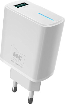 MORE CHOICE (4620202555878) NC63 СЗУ 1USB 3.0A QC3.0 15W , белый СЗУ