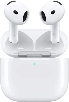Наушники A3055,A3056,A3059 AirPods 4 ANC, Bluetooth, вкладыши, белый [mxp93za/a]