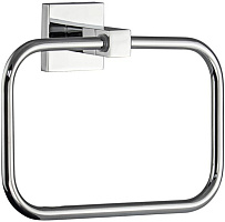 GFMARK 84147 Держатель для полотенца кольцо, прямоугольный, на квадратном основании, цвет ХРОМ