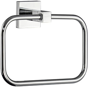 GFMARK 84147 Держатель для полотенца кольцо, прямоугольный, на квадратном основании, цвет ХРОМ