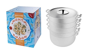 SCOVO МТ112 алюм. 6,0л 4 сетки Манты-казан SCOVO МТ112 Манты-казан алюминиеваяиневый 6,0л 4 сетки