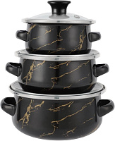 KELLI KL-4400 Черный 6 предметов Набор посуды KELLI KL-4400 Черный 6 предметов