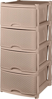 KEEPLEX KL377312015 Rattan четырехсекционный морской песок (480х410х945 мм) Комод