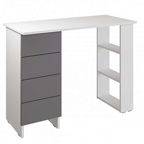 МЕБЕЛЬ-КОМПЛЕКС ЛАЙТ Стол письменный 4Я Белый/Серый шифер Модульная мебель