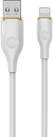 AKSBERRY (6900327520011) X162 Liquid silicone USB A -Lightning, белый
