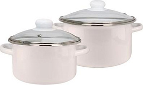 ЭМАЛЬ 9С-205 Бисквит эмал стекл/кр цил (2 предмета) Набор посуды