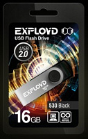 EXPLOYD 16GB 530 черный [EX016GB530-B] USB флэш-накопитель