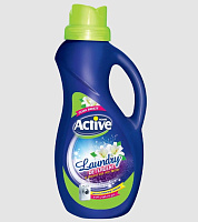 ACTIVE Гель-концентрат для стирки белья универсальный Clean Breeze Альпийские луга, 1500 мл, Green (511601111) Гель для стирки ACTIVE Гель-концентрат 