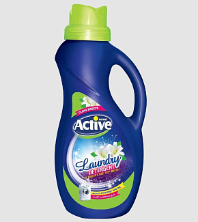 ACTIVE Гель-концентрат для стирки белья универсальный Clean Breeze Альпийские луга, 1500 мл, Green (511601111) Гель для стирки ACTIVE Гель-концентрат 
