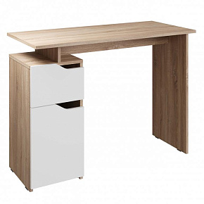 МЕБЕЛЬ-КОМПЛЕКС ЛАЙТ Стол письменный компьютерный с тумбой Дуб Сонома/Белый Модульная мебель