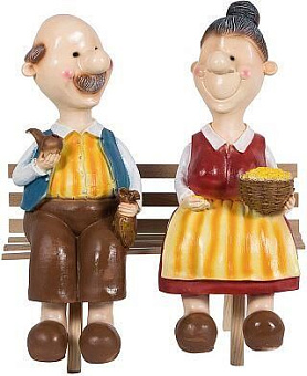 PARK Фигурка садовая Бабка с дедкой на лавке H-54 см (169408) Фигурка садовая
