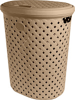 PLAST TEAM PT408711015 Rattan 42л 415х330х510мм шоколадный мокко Корзина для белья