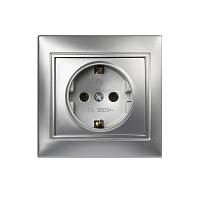 SMARTBUY (SBE-01s-16-S1-Z-c) Венера, 1-местная, серебро Розетка