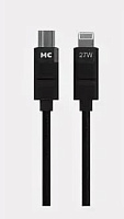 MORE CHOICE (4620202554178) K69ia 2м USB 3.0A PD 27W для Lightning ng 8-pin Type-C - 2м , черный Кабель MORE CHOICE (4620202554178) K69ia 2м USB 3.0A 