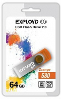 EXPLOYD 64GB 530 оранжевый [EX064GB530-O] USB флэш-накопитель
