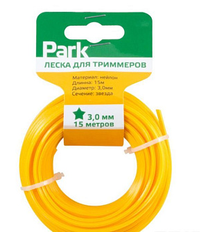 PARK Леска для триммеров Park 3,0мм, 15м, звезда (990592) Леска