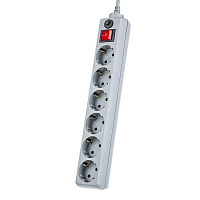 PERFEO (PF_A4671) "POWER+" - 6 роз - 1,8м - серый Сетевой фильтр