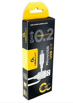 GEMBIRD/Cablexpert (17914) CB-mUSB2-AMBMO2- CLASSIC 0.2 - 1.0 м - белый интерфейсный кабель
