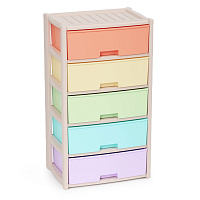 АЛЬТЕРНАТИВА М8823 Колорит 5-ти секцион. широкий (цветной) Комод