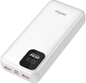 PERFEO (PF_E2079) - 20000 mAh/LED QC3.0/Type-C/2,белый Повербанк